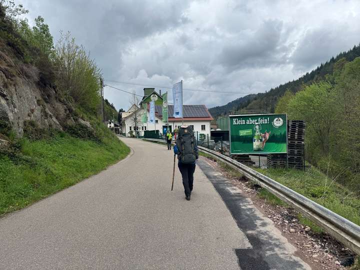 Ortseingang Hornberg, man sieht die Brauerei