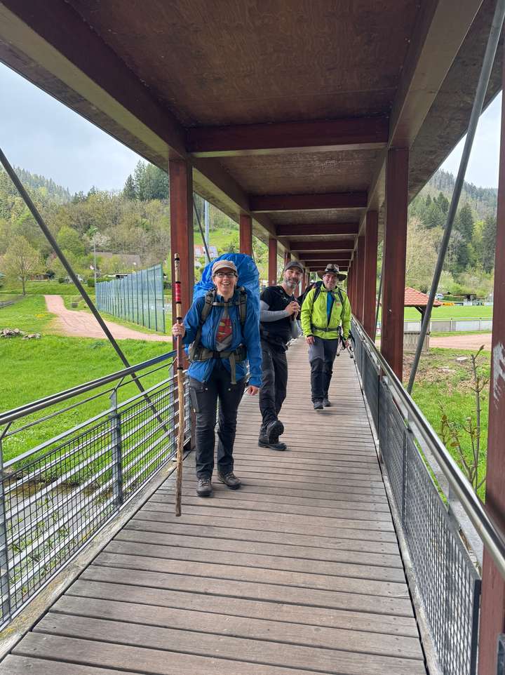 Holzbrücke über die Kinzig